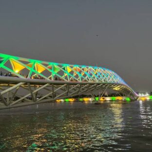 The newly inaugurated Atal Bridge at the Sabarmati Riverfront